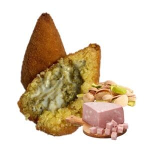Arancino al pistacchio e mortadella